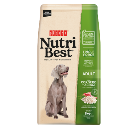 Suņu barība Nutribest ar jēru un rīsiem 15kg