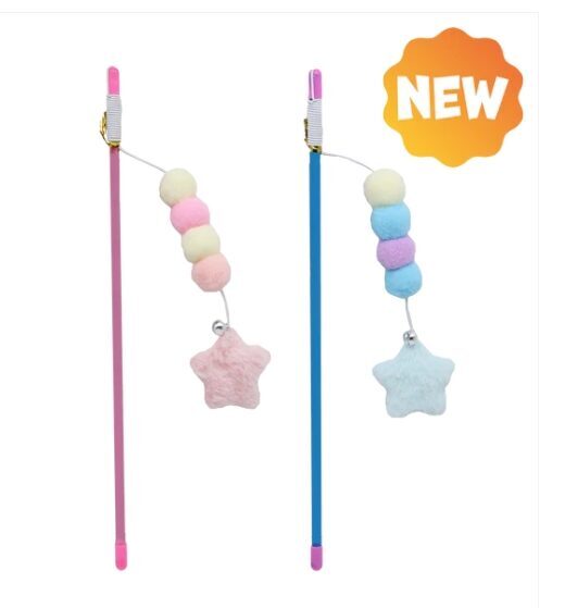 Kaķiem rotaļlieta makšķere 47cm