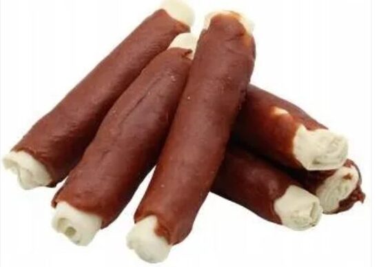 Suņu gardumi truša " Ādas nūjiņas ar truša gaļu" 15cm 500g