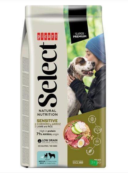 Suņu barība Select Sensitive Superpremium ar jēru un rīsiem 12kg