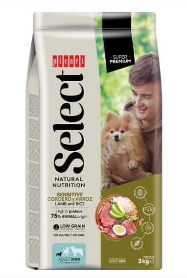 Suņu barība Select mazo šķirņu pieaugušiem suņiem ar jēru un rīsiem 8kg