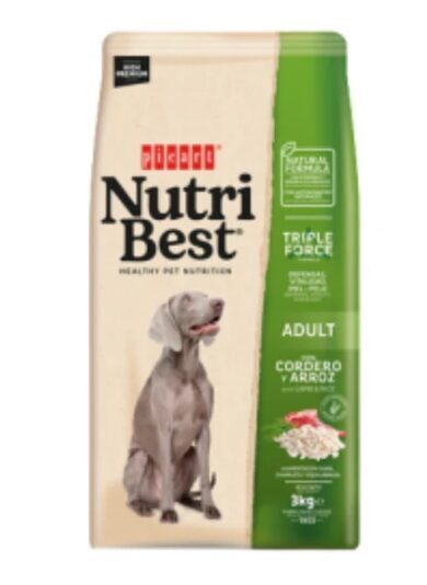 Suņu barība Nutribest ar jēru un rīsiem 15kg